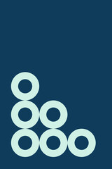 helles Ringmuster auf dunkelblauem Hintergrund