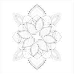 Printable Doodle flowers in monochrome for coloring page, cover, wedding invitation, greeting card, wall art isolated on white background. Hand drawn sketch for adult anti stress coloring page.