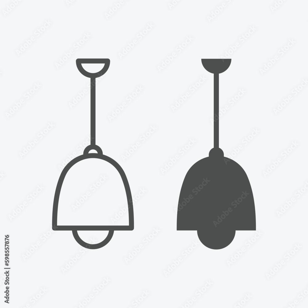 Aufkleber chandeliers vector icon set. vector illustration of chandeliers isolated icon set. linear and filled