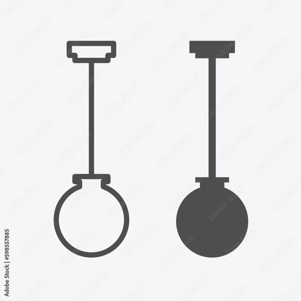 Aufkleber chandeliers vector icon set. vector illustration of chandeliers isolated icon set. linear and filled