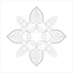 Printable Doodle flowers in monochrome for coloring page, cover, wedding invitation, greeting card, wall art isolated on white background. Hand drawn sketch for adult anti stress coloring page.