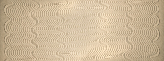 Fototapeta premium Sand Texture, Sandy Beach Background, Wave Desert Pattern, Beige Dune Surface Mockup with Copy Space