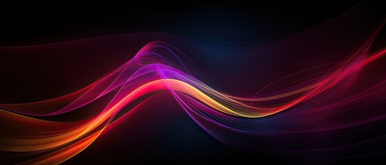 Abstract thick glowing lines background , Generative AI