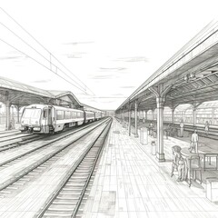 train in the station. generative ai