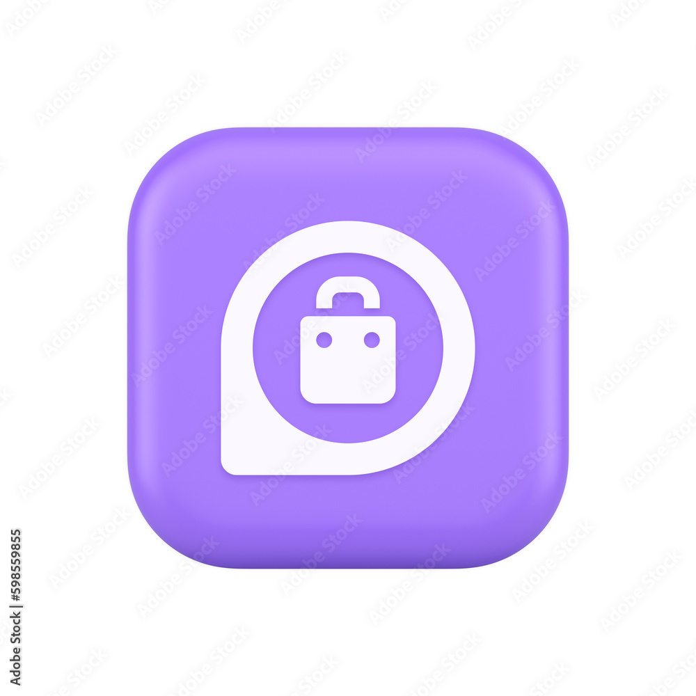 Poster shopping bag map pin pointer address navigation button store market location 3d icon
