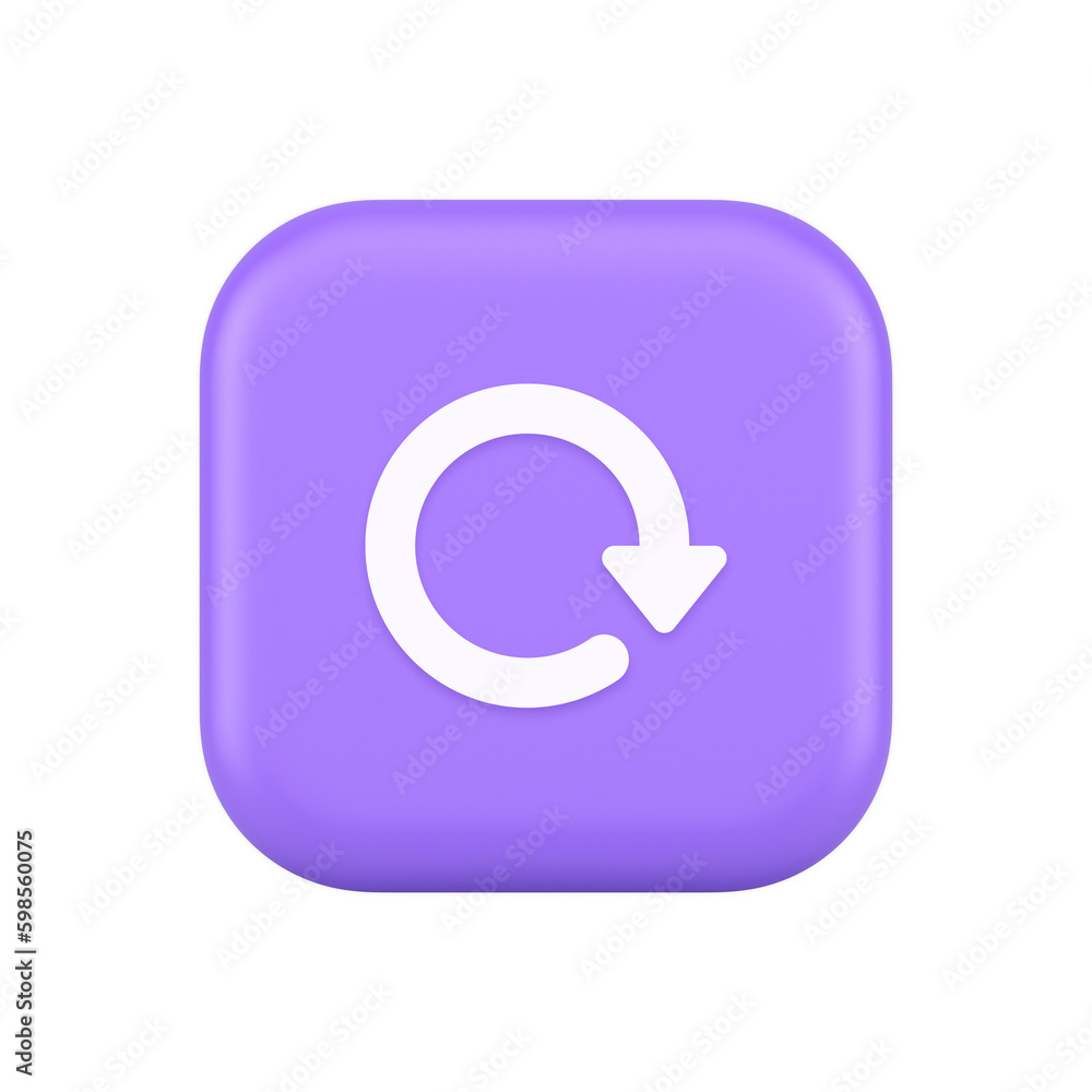 Poster circular arrow button curved dynamic loading progress navigation cursor 3d realistic icon