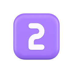 Two character button numeral cyberspace calculation service 3d realistic icon