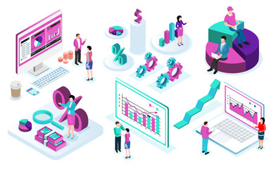 Businessman analyzing big data Use a database storage system for sale products