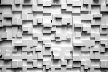 minimalist white wall with a grid of white squares. Generative AI Generative AI