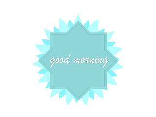 good morning simple design digital art card