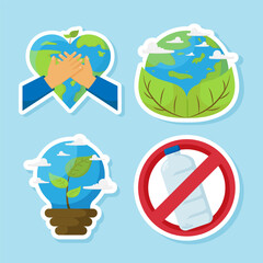 Collection of Earth Day Elements in Flat Illustration