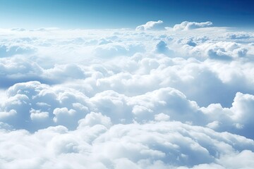 clouds as seen from the window of an airplane. Generative AI Generative AI