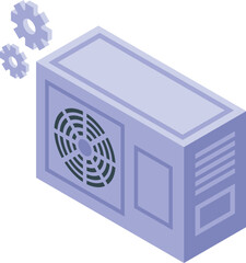 Air conditioner repair icon isometric vector. Tool service. Online design