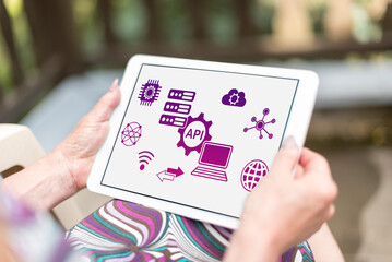 Api concept on a tablet