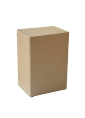 brown cardboard box isolated on a white background