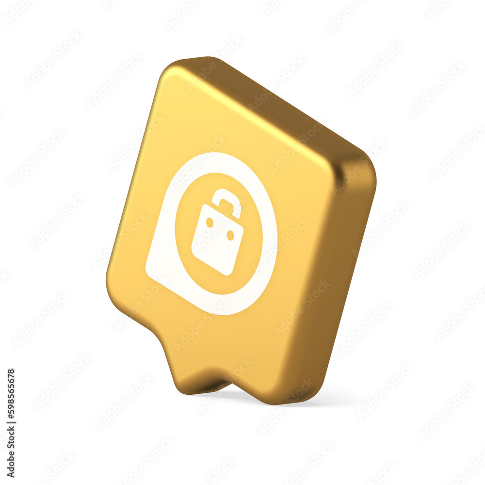 Poster shopping bag map pin pointer address navigation button store market location 3d speech bubble icon