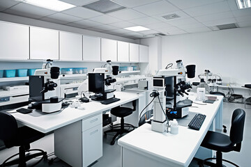 Scientific analyzing laboratory, generative ai.