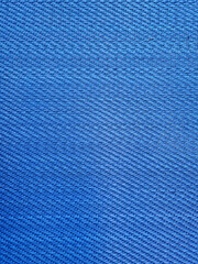 Blue fabric texture close up.