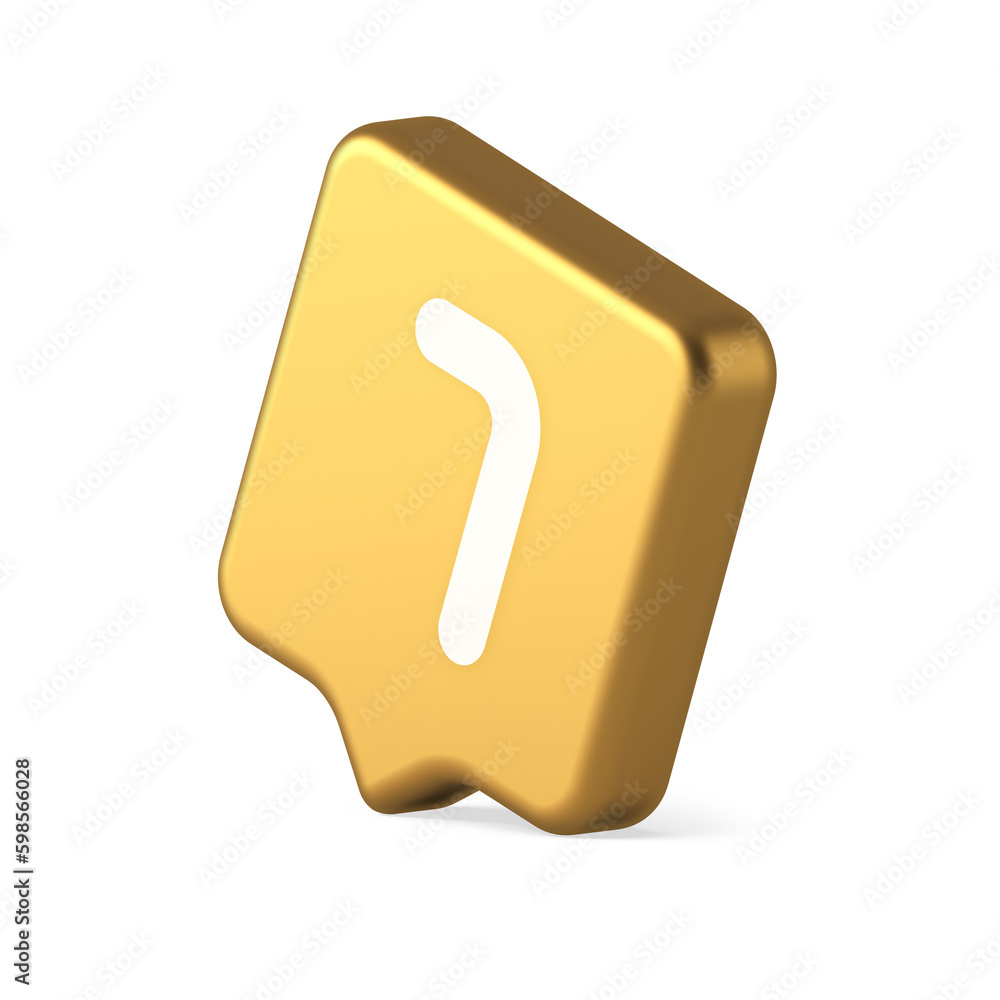 Aufkleber seven number gold button accounting financial service web application panel 3d speech bubble icon