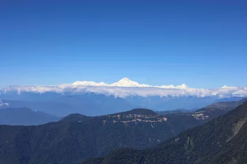 Foto op Plexiglas Kangchenjunga Mount Kangchenjunga, Zuluk, East Sikkim, Pangolakha Wildlife Sanctuary, India