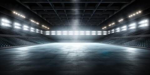 Stadium with lights background for display Generative AI