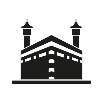 Holy place of Islam - Kaaba. Abstract Isolated vector illustration