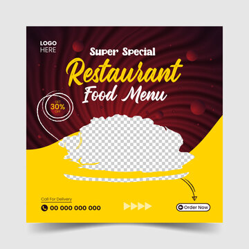  Food banner social media post template ads. Editable social media templates for promotions. Layout design for marketing on social media.