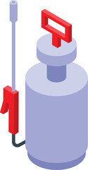Farm pest bottle icon isometric vector. Pesticide sprayer. Pressure spray