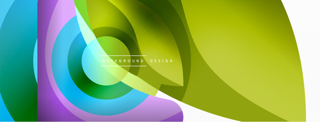 Creative geometric wallpaper. Minimal abstract background. Circle wave and round shapes composition vector illustration for wallpaper banner background or landing page