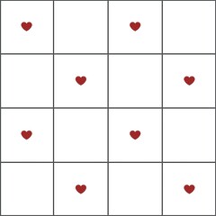 Mini Heart on a sheet of paper