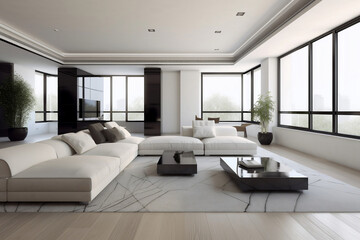 Naklejka na ściany i meble Modern stylish living room interior
