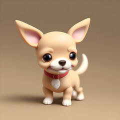 illustration of funny cute dog chihuahua
 Generative AI