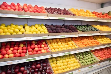 Fototapeta na wymiar fruit supermarkets. generative AI