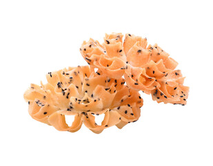 Crispy Lotus Blossom Cookie (Thai dessert) Khanom Dok Jok isolated transparent png