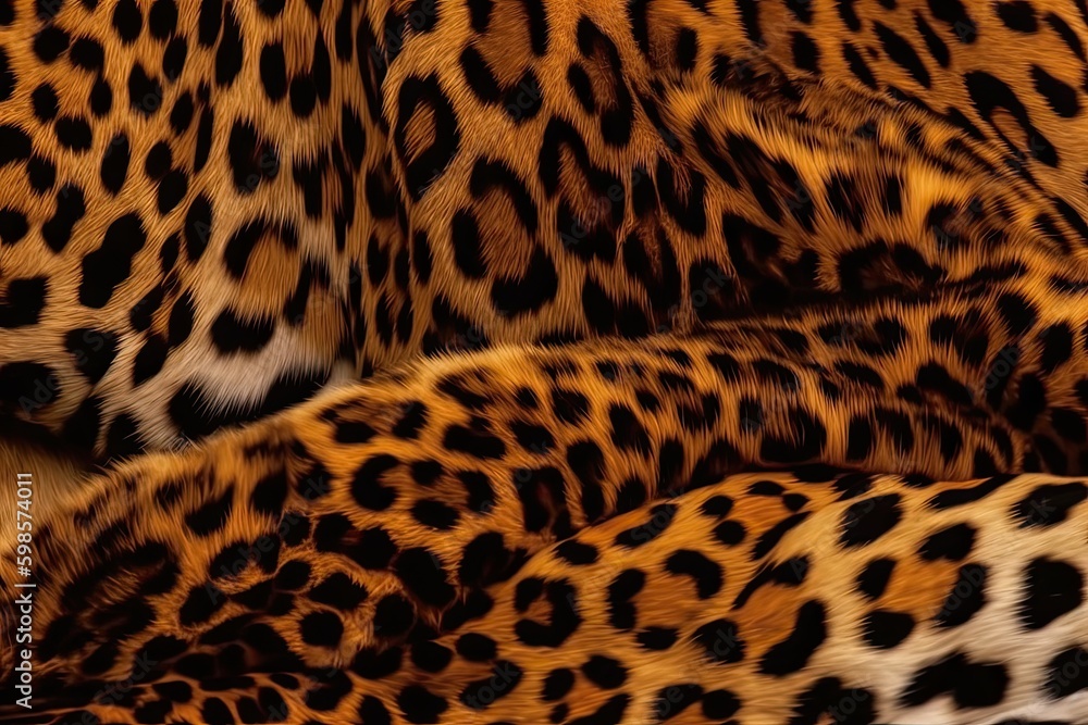 Aufkleber cheetah skin pattern close up. generative ai generative ai