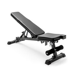  Adjustable weight bench for home gym isolated on a white background. generative ai