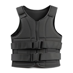  Adjustable weighted vest for fitness workouts isolated on a white background, generative ai