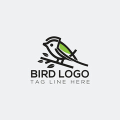 Creative line bird logo design for your company