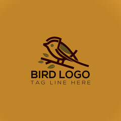 Creative line bird logo design for your company