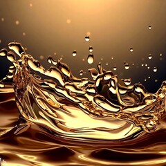 golden water splash background