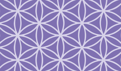 flower of life background vector spiritual symbol purple