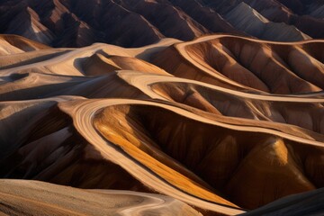 birds eye view of a vast desert landscape. Generative AI Generative AI