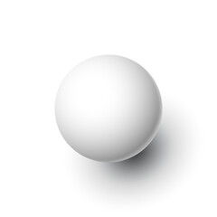 White ball. Sphere on a white background. Vector for your graphic design.