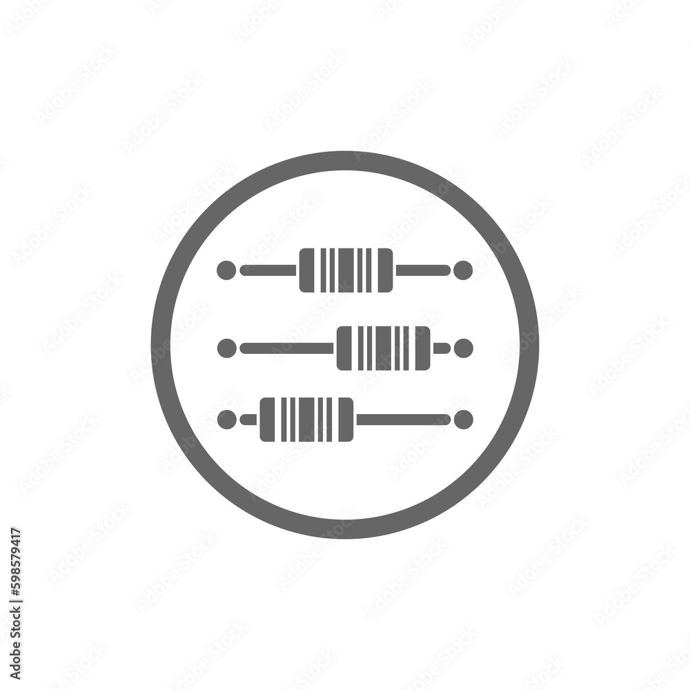 Poster sound mixer controller icon isolated on transparent background