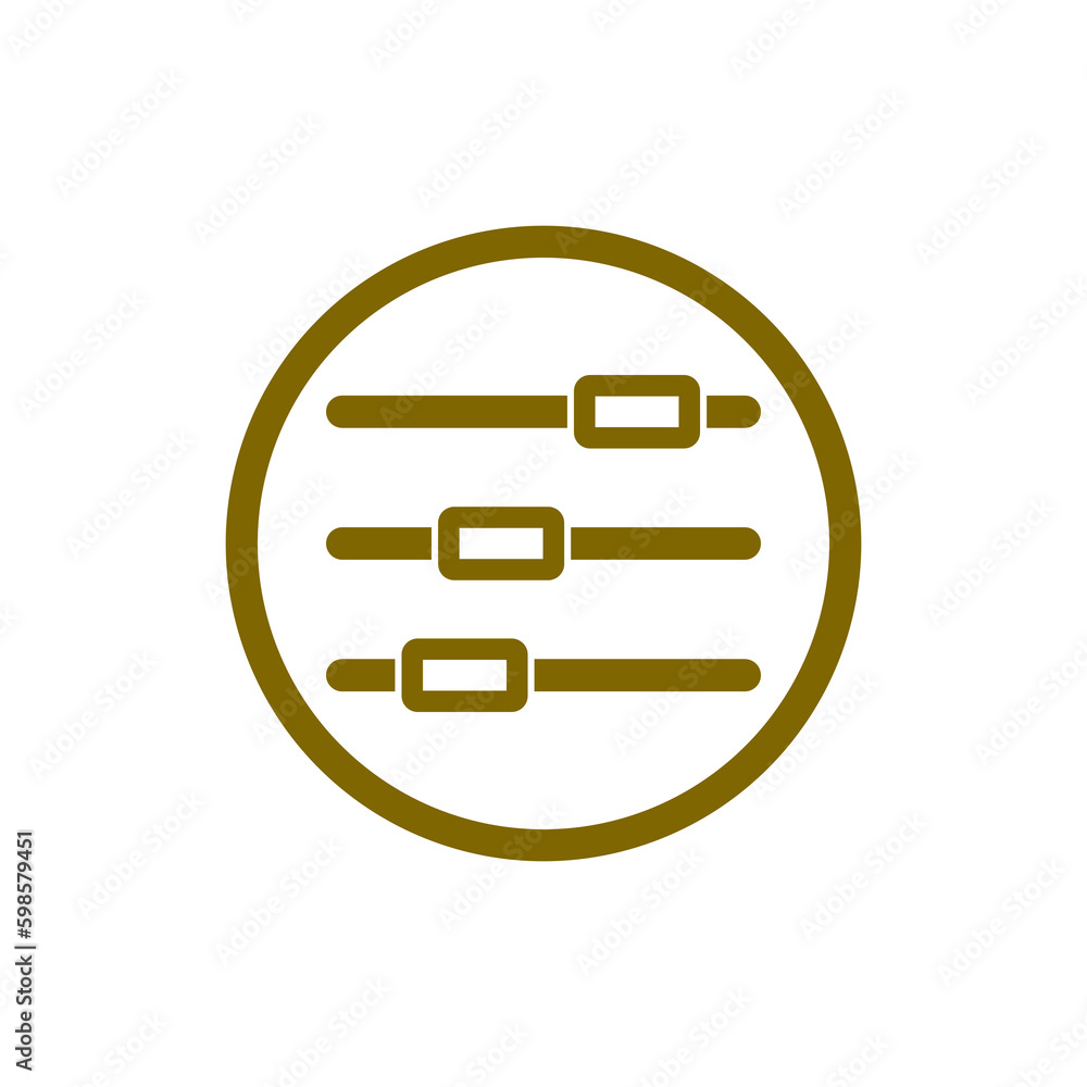 Poster sound mixer controller icon isolated on transparent background