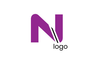 Modern , unicke, letter  N  logo ,icon  vector  graphic design  by  white background  illustration.