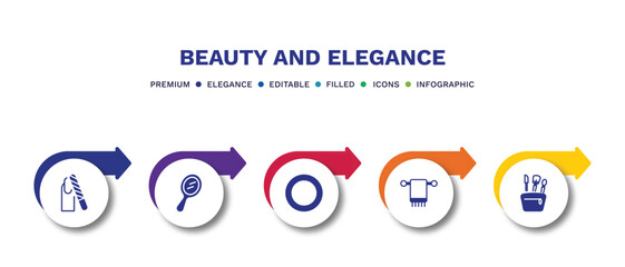 set of beauty and elegance filled icons. beauty and elegance filled icons with infographic template.flat icons such as nail file, hand mirror, 1642645100876100-56.eps,,,,,, folded towel, little