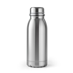  Insulated stainless steel water bottle isolated on a white background, generative ai