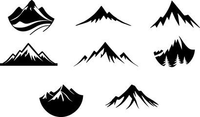 mountains minimalism vector set