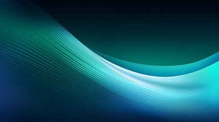 Fototapeta Digital technology green blue geometric curve abstract poster web page PPT background obraz